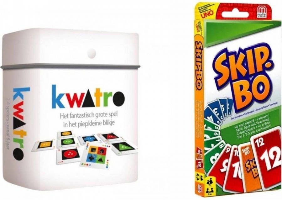 Mattel Spellenbundel Kaartspel 2 Stuks Kwatro & Skip bo