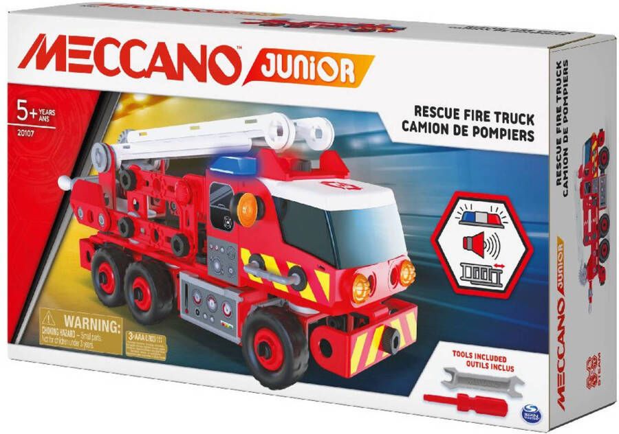 Meccano Bouwpakket Fire Truck 8 X 35 X 20 Cm Rood 154 delig