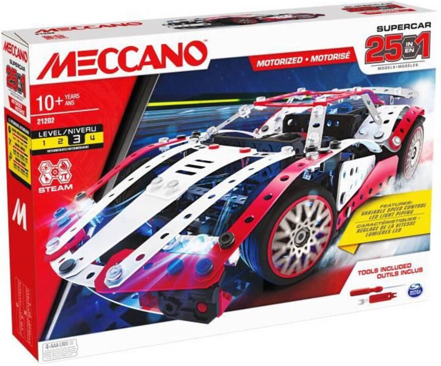 Meccano Voertuig Om Supercar 25 modellen Te Bouwen