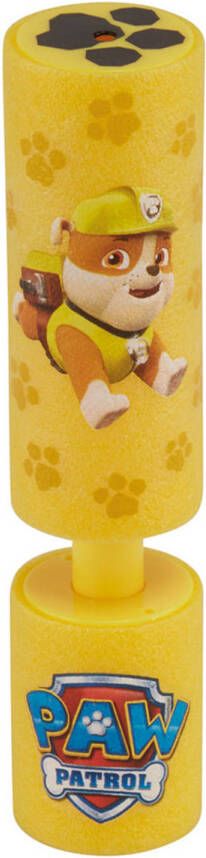 Merkloos 1x Paw Patrol Rubble Waterpistool/waterpistolen Van Foam Geel 15 Cm Waterpistolen