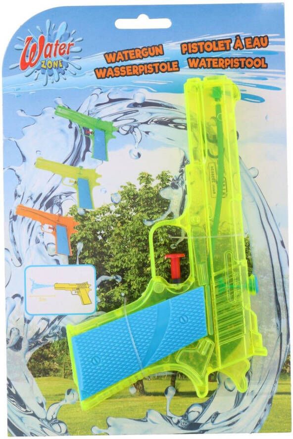Merkloos 1x Waterpistolen/waterpistool Geel Van 18 Cm Kinderspeelgoed Waterpistolen