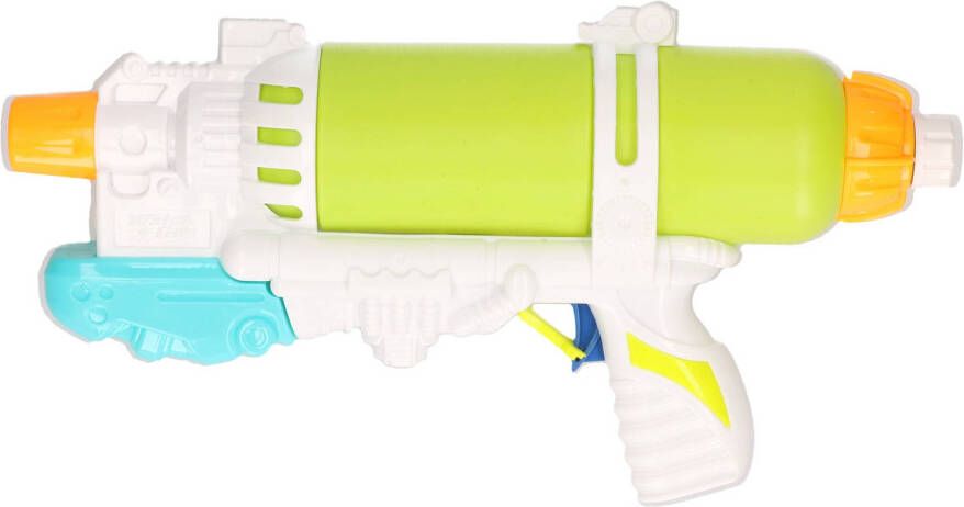 Merkloos 1x Waterpistolen/waterpistool Groen/wit Van 34 Cm Kinderspeelgoed Waterpistolen