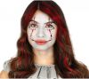 Merkloos Halloween Plak Diamantjes Horror Clown Gezicht Versiering Rood/zwart Verkleedgezichtdecoratie online kopen