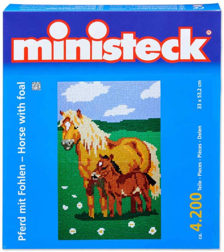 Ministeck Paard Met Veulen Blauw