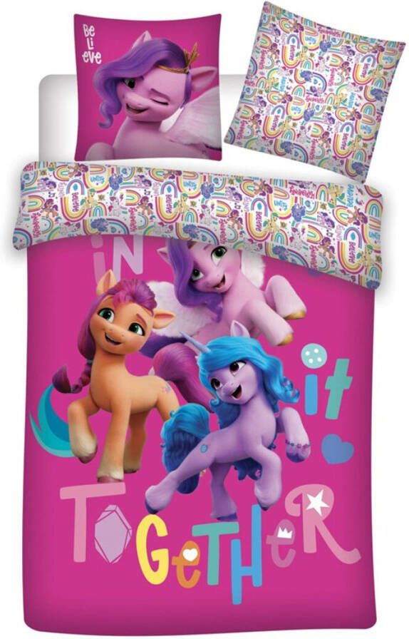 My Little Pony Dekbedovertrek Together Eenpersoons 140 X 200 Cm Polyester