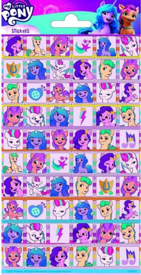 My Little Pony Stickervel Junior 200 X 102 Mm 60 delig