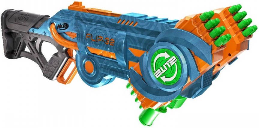 NERF Speelpistool Elite 2.0 Flip 32 Junior Blauw 33 delig