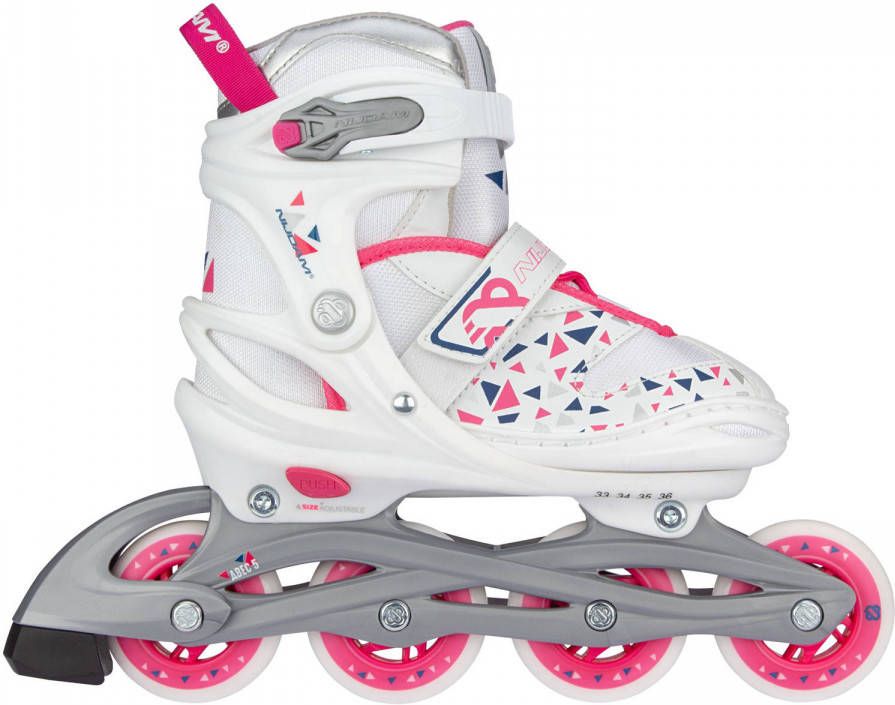 Nijdam Inlineskates White Wedge Meisjes Wit/roze 32