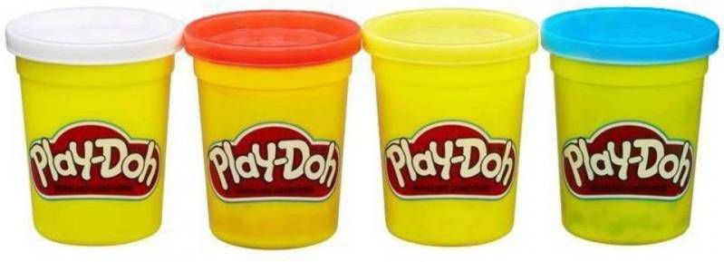 Play-Doh Play doh Kleiset Classic 4 delig Wit/rood/geel/blauw