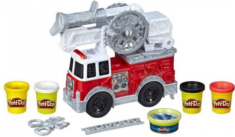 Play-Doh Play doh Kleiset Met Brandweerwagen 6 delig Rood