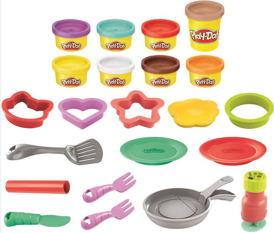 Play-Doh Play doh Speelset Kitchen Flip In The Pan Junior 23 delig