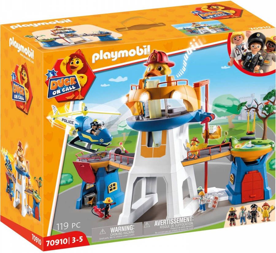 Playmobil ® Constructie speelset Het hoofdkwartier(70910 ), Duck on Call met licht en geluidseffecten, made in germany(119 stuks )