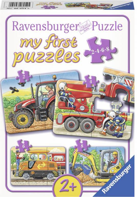 Ravensburger Mijn Eerste Puzzel Op Het Werk 2 + 4 + 6 + 8 Stukjes