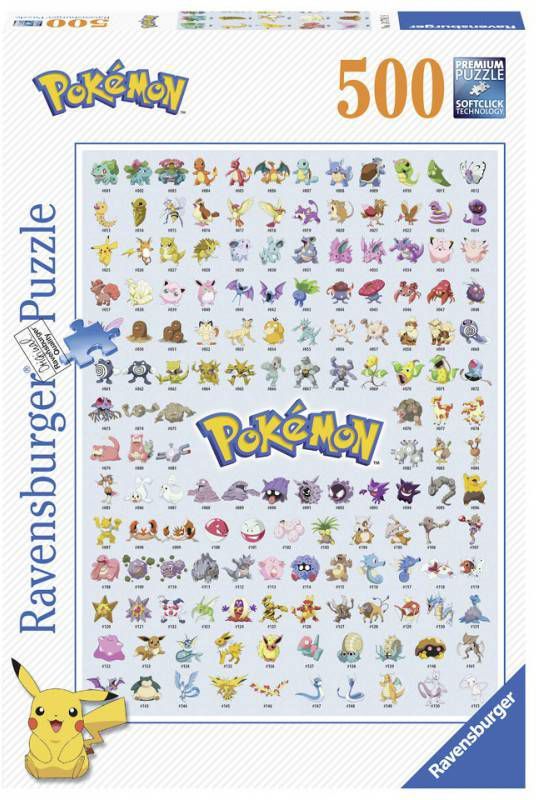 Ravensburger Puzzel Eerste Generatie Pokémon 500 Stukjes
