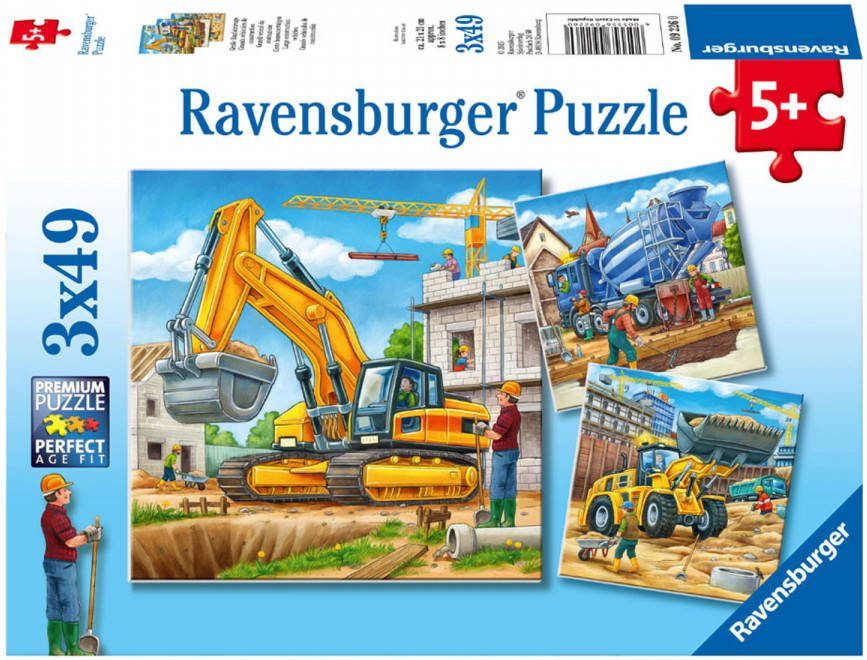 Ravensburger Puzzel Grote Bouwvoertuigen 3 X 49 Stukjes