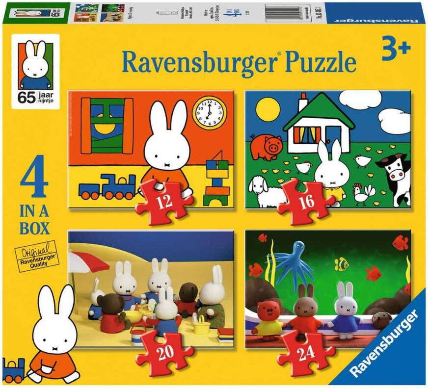 Ravensburger nijntjes verjaardag 4 in 1 legpuzzel 24 stukjes