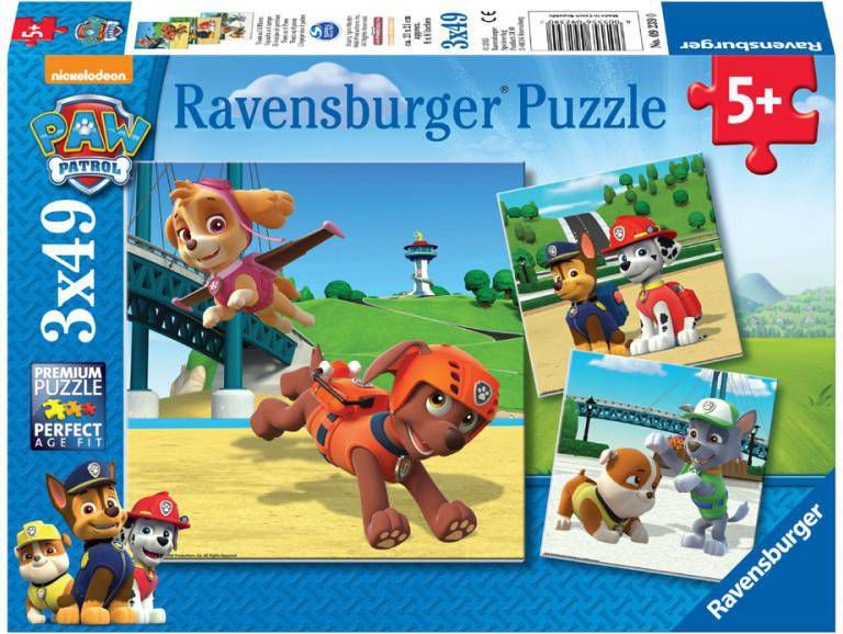Ravensburger Puzzel Paw Patrol Team Op 4 Poten 3 X 49 Stukjes