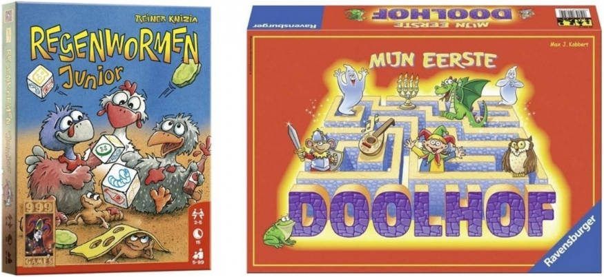 Ravensburger Spellenbundel 2 Stuks Regenwormen Junior & Mijn Eerste Doolhof