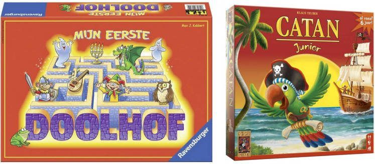 Ravensburger Spellenbundel Bordspel 2 Stuks Mijn Eerste Doolhof & Catan Junior
