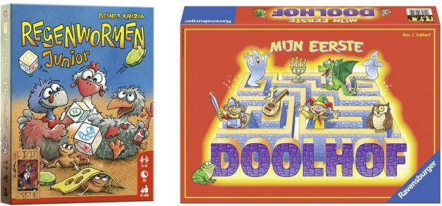 Ravensburger Spellenbundel Bordspel 2 Stuks Regenwormen Junior & Mijn Eerste Doolhof