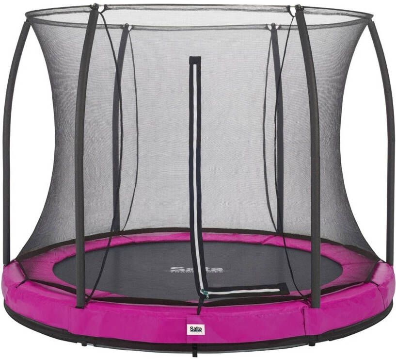 Salta Comfort Edition Ground Trampoline met Veiligheidsnet 251 cm Roze