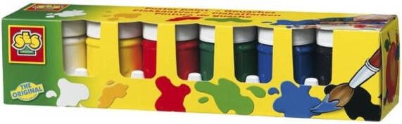 SES Creative Plakkaatverf basic, 6 kleuren a 50ml
