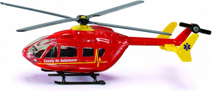 Siku Engelse Traumahelikopter Rood 14, 5 Cm