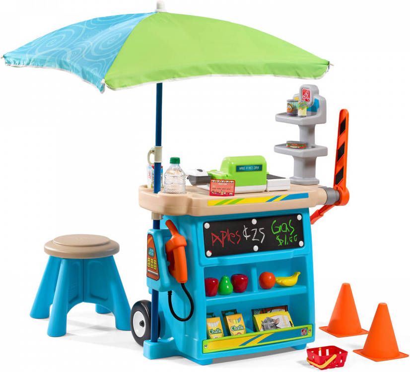 Step2 Stop & Go Market Speelgoedwinkeltje Voor Kinderen Incl. Accessoires Speelgoed Winkel/Marktkraam Met