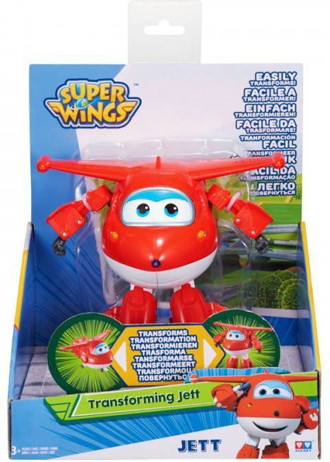 Super Wings speelfiguur Transforming! Jerome 12 cm blauw Super Wings speelfiguur Transforming! Jerome 12 cm blauw
