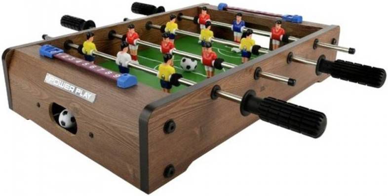 Toyrific Tafelvoetbalspel 27 Inch Bruin 16 delig