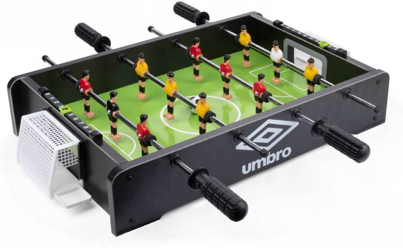 Umbro Tafelvoetbal Tafelmodel Met 12 Spelers Incl. 2 Mini Voetballen Tafelvoetbalspel Zwart