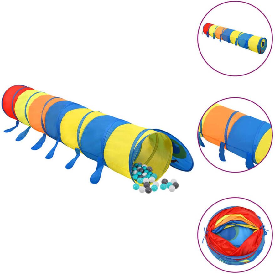 VidaXL Kinderspeeltunnel Met 250 Ballen 245 Cm Polyester Meerkleurig online kopen