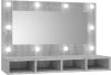 VidaXL Spiegelkast Met Led verlichting 90x31, 5x62 Cm Grijs Sonoma online kopen