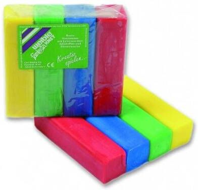 Weible Knet Fantasie Klei 4 Quadraat Stangen 400 Gram