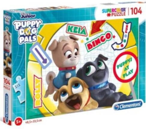 Clementoni Legpuzzel Disney Puppy Dog Pals Supercolor 104 Stukjes