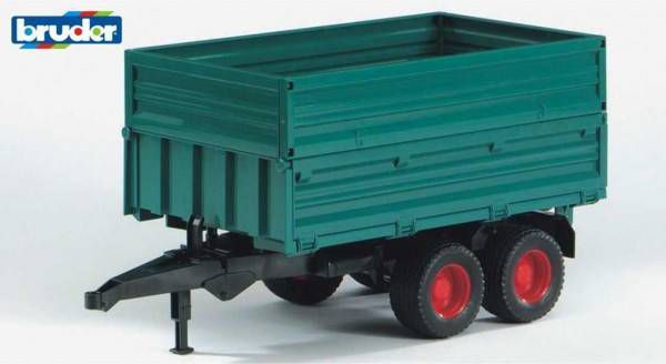 Bruder ® Aanhanger voor speelgoedauto Tandemas aanhanger met schotten 02010, gemaakt in duitsland