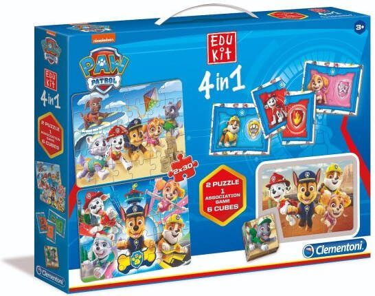 Clementoni Leerpuzzel Paw Patrol 4 in 1 Junior Karton 60 Stukjes