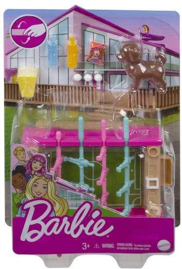 Mattel Barbie Mini Playset Voetbaltafel Met Hondje