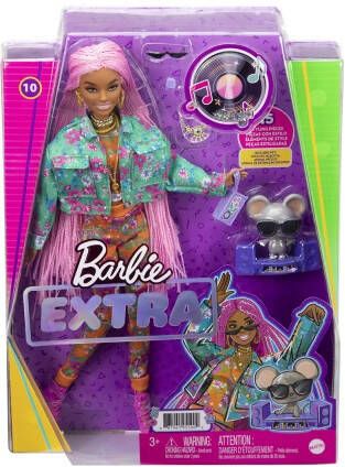 Barbie Extra Doll met roze vlechtjes