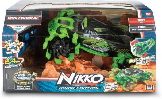 Nikko Radiografisch Bestuurbare Auto Rock Crushr Groen 33cm