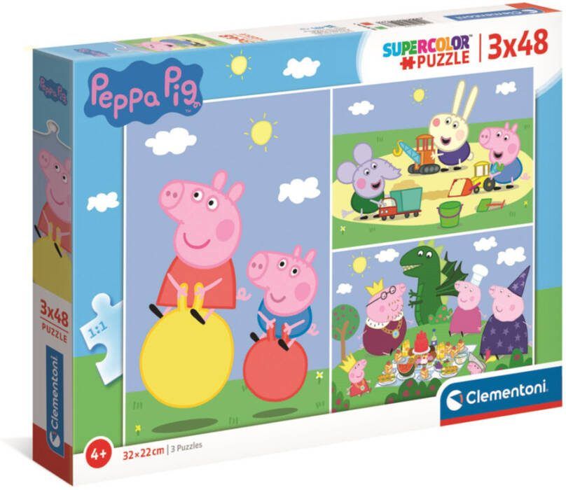 Clementoni Legpuzzels Peppa Pig 48 Stukjes Karton 3 Stuks