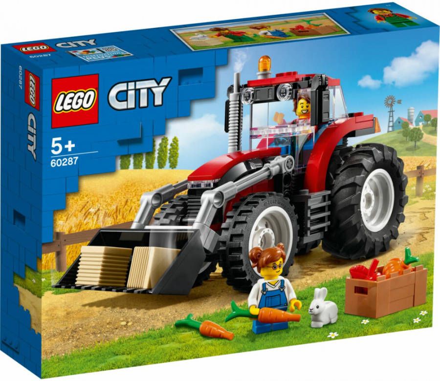 Lego 60287 City Voertuigen Tractor, Boerderijset met Konijnfiguur Cadeau idee voor Jongens en Meisjes van 5 jaar