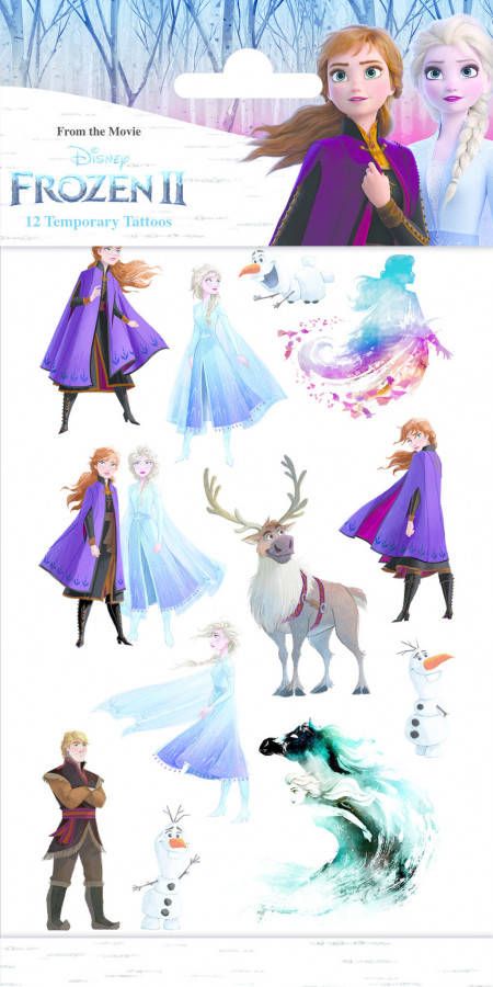 Disney Kindertattoos Frozen Ii Junior Papier 12 Stuks