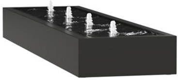 Adezz Watertafel met 4 fonteinen van aluminium 400 x 100 x