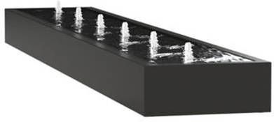 Adezz Watertafel met 6 fonteinen van aluminium 600 x 100 x