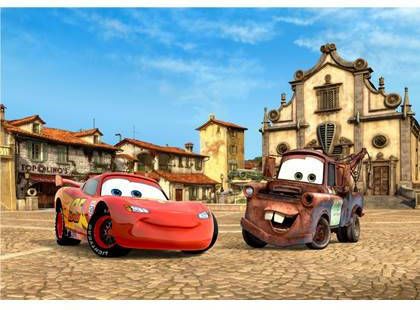 Disney fotobehang Cars rood, blauw en beige 600573 360 x 270 cm