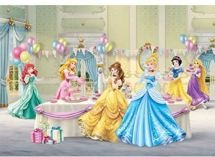 Disney fotobehang prinsessen geel, blauw en roze 600363 360 x 254