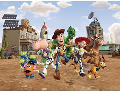 Disney fotobehang Toy Story beige, groen en geel 600581 360 x 270