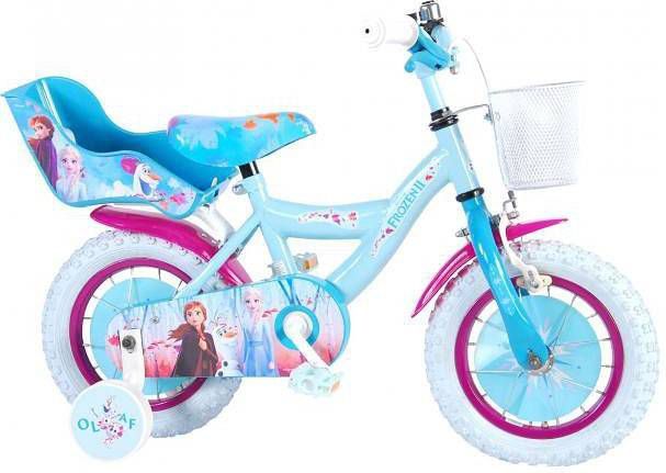 Disney Meisjesfiets Frozen 12 Inch 21, 5 Cm Meisjes Terugtraprem Blauw
