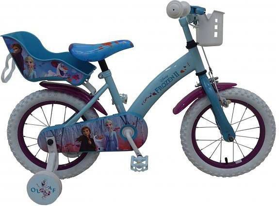 Disney Meisjesfiets Frozen 2 14 Inch 23, 5 Cm Meisjes Terugtraprem Blauw